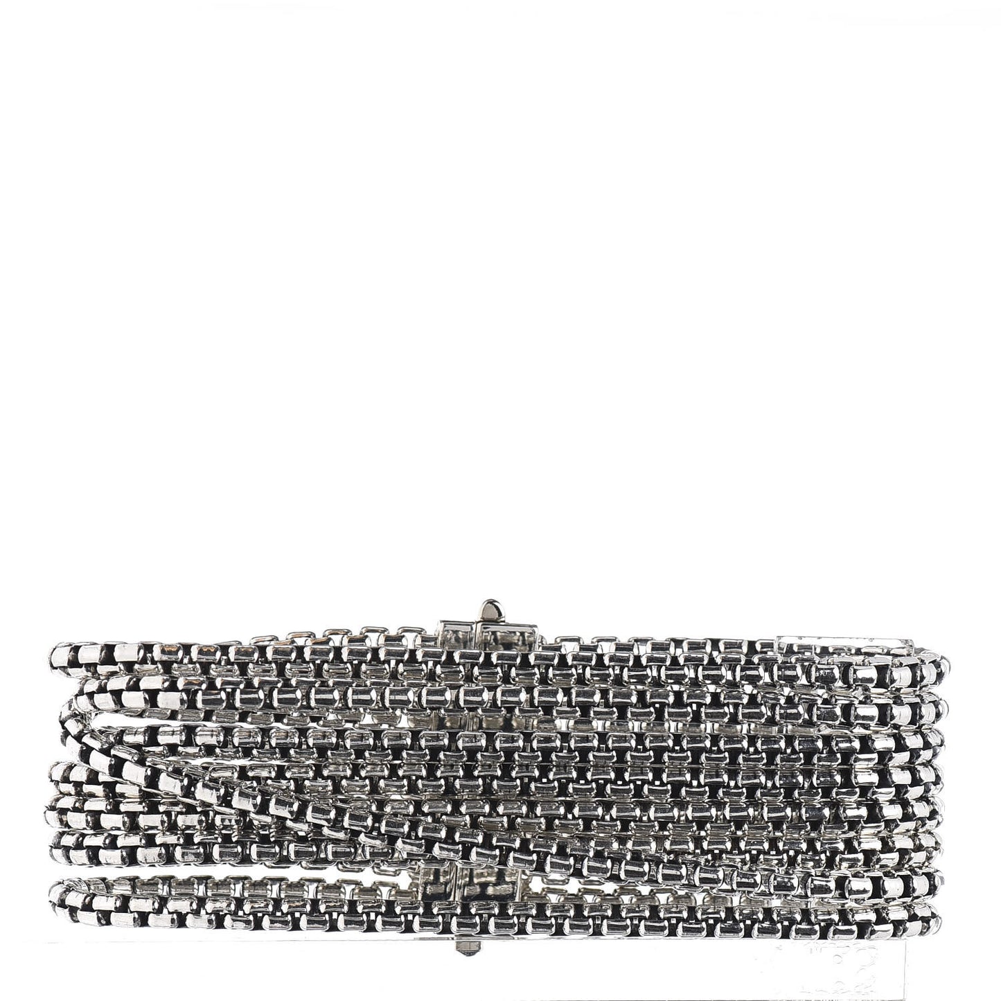 Sterling Silver Eight-Row Box Chain Bracelet