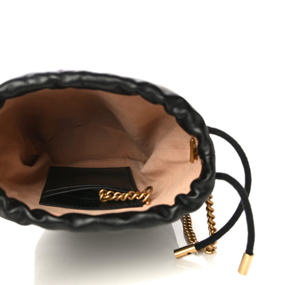 Gucci Calfskin Matelasse Mini GG Marmont 2.0 Bucket Bag Black 5 of 10