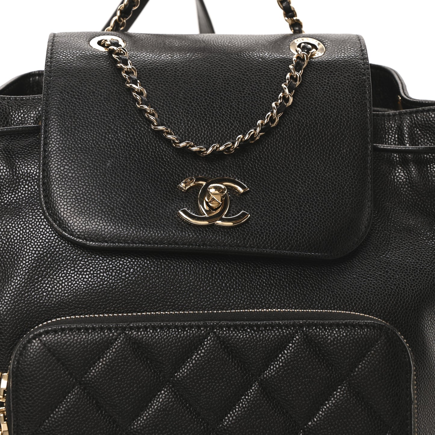 Caviar Quilted Business Affinity Backpack Black