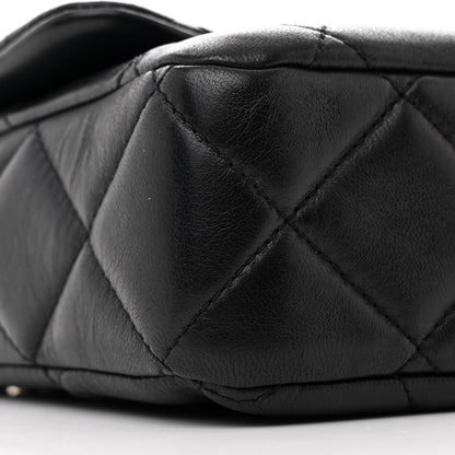 Chanel Lambskin Enamel Quilted Pending CC Medium Flap Black 9 of 10