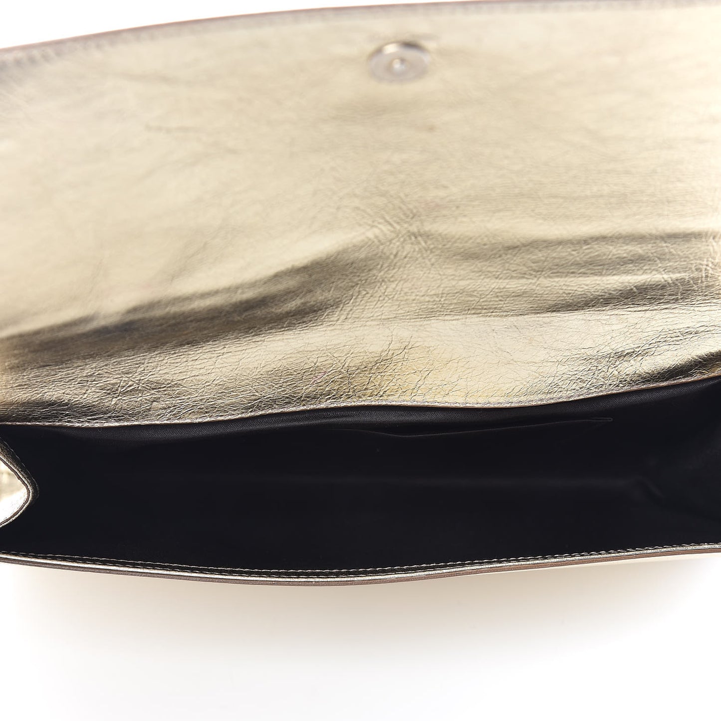 Metallic Calfskin Monogram Large Belle De Jour Clutch Gold