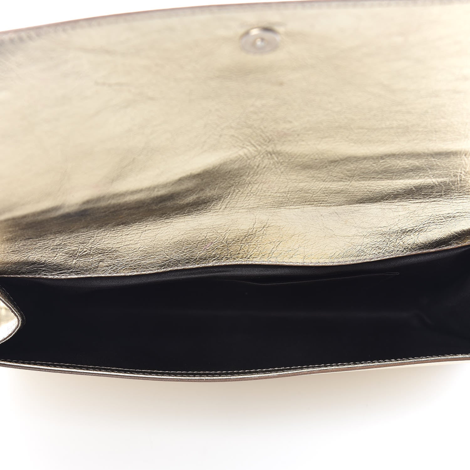 Saint Laurent Metallic Calfskin Monogram Large Belle De Jour Clutch Gold 5 of 12