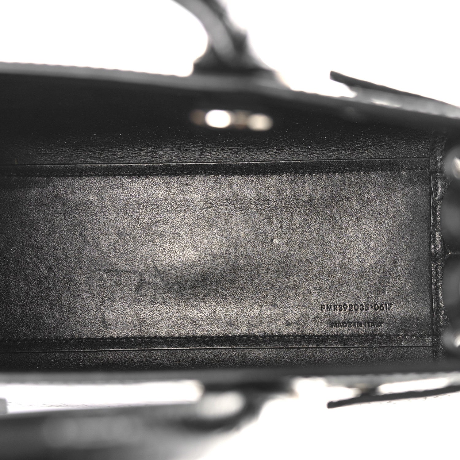 Saint Laurent Calfskin Crocodile Embossed Nano Sac De Jour Black 5 of 8