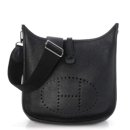 Hermes Taurillon Clemence Evelyne III PM Black 1 of 7