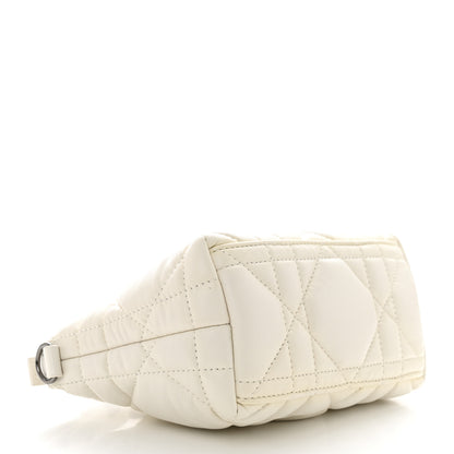 Christian Dior Calfskin Macrocannage Small Diortravel Nomad Pouch Latte 4 of 11