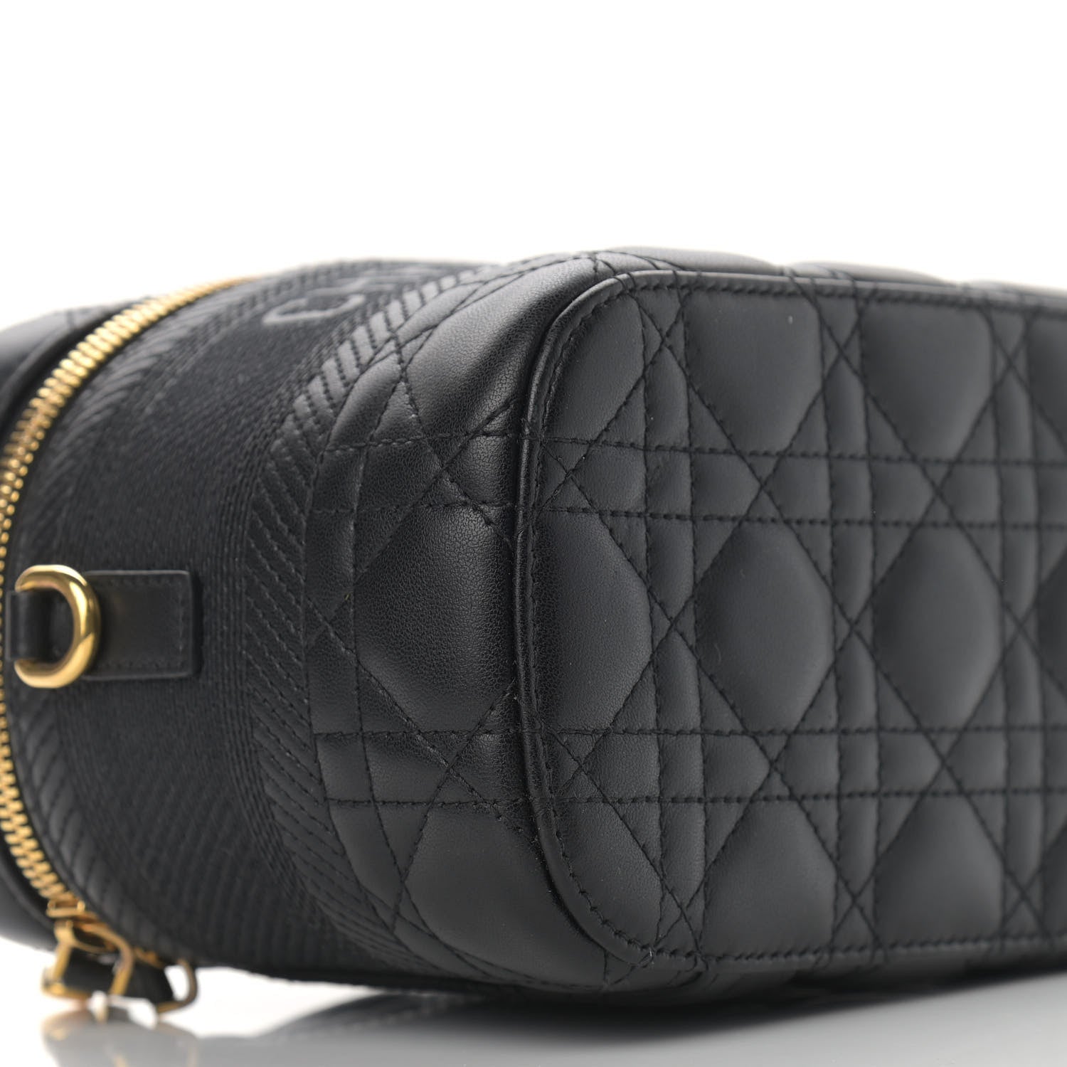 Christian Dior Lambskin Cannage Small Diortravel Vanity Case Black 8 of 10