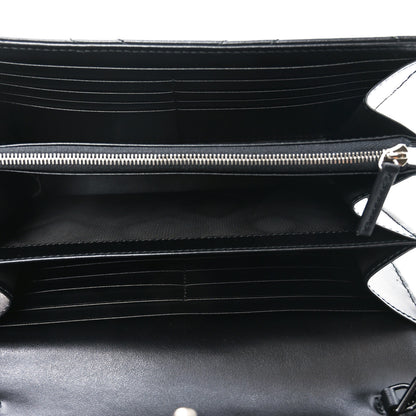 Gucci Calfskin Matelasse Monochrome GG Marmont Chain Wallet Black 5 of 11