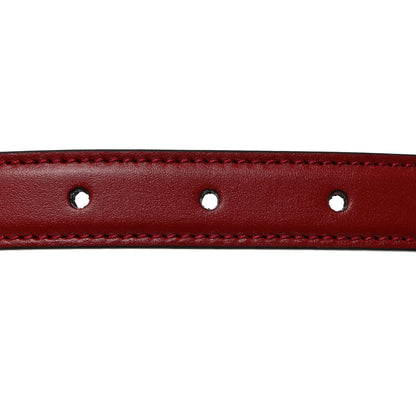 Gucci Plutone Calfskin Gucci Buckle 20mm Thin Belt 75 30 Rosso 6 of 6