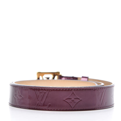 Louis Vuitton Vernis LV Frame Belt 85 34 Rouge Fauviste 2 of 5
