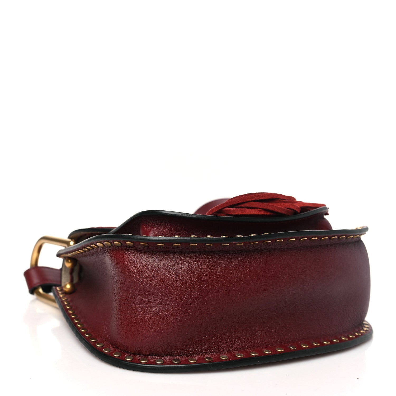 Chloe Calfskin Braided Small Hudson Shoulder Bag Sienna Red 4 of 10