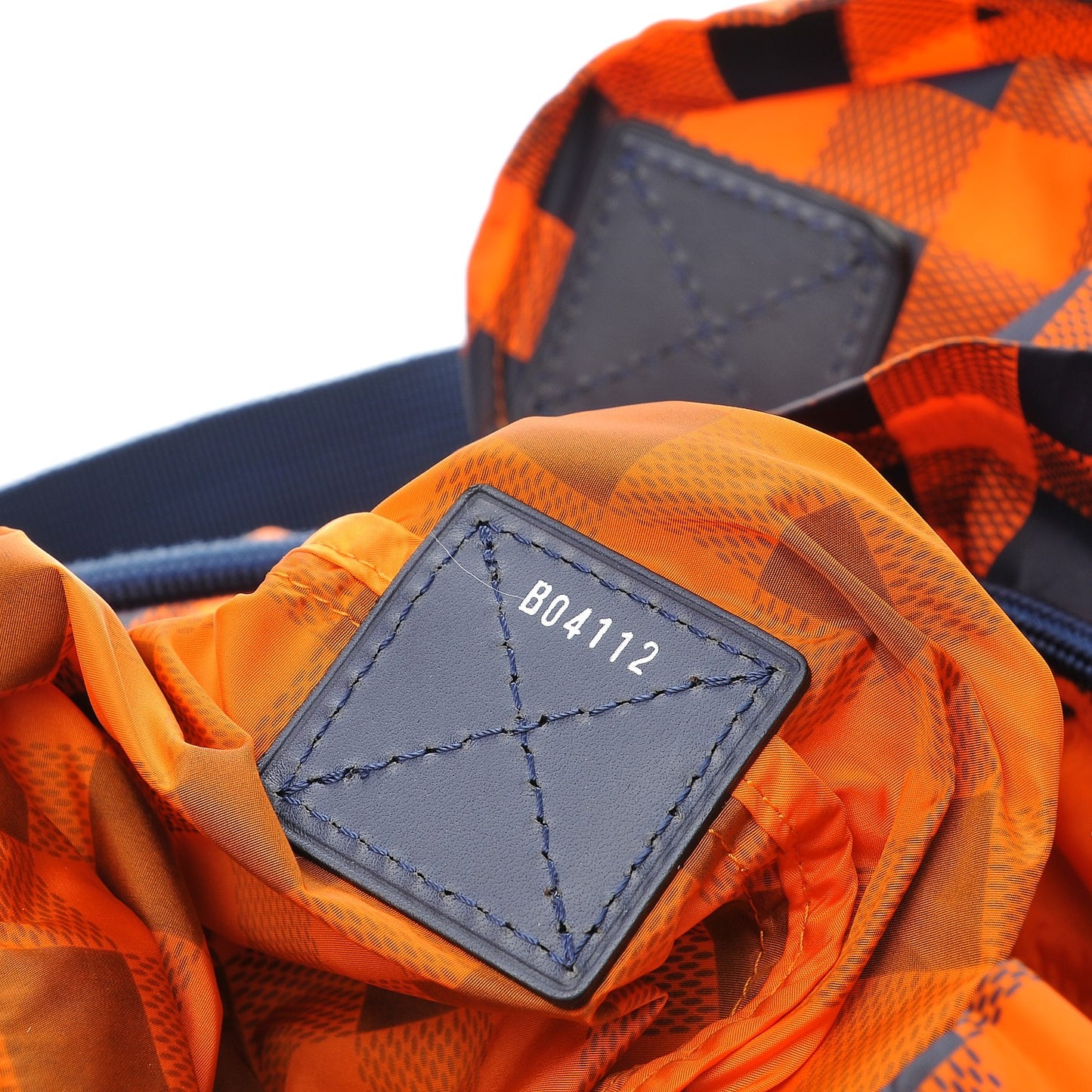 Nylon Damier Masai Adventure Practical Backpack Orange