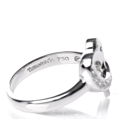 Tiffany 18K White Gold Diamond Paloma Picasso Loving Heart Ring 53 6.5 6 of 6