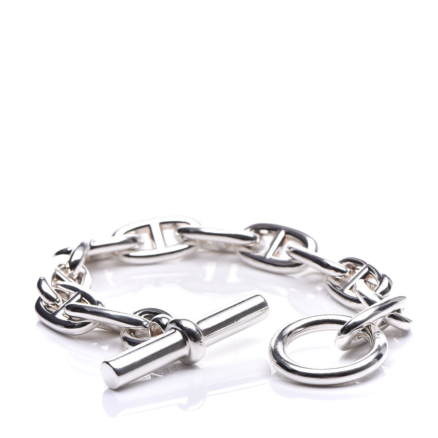 Hermes Sterling Silver MM Chaine d'Ancre Bracelet 3 of 5