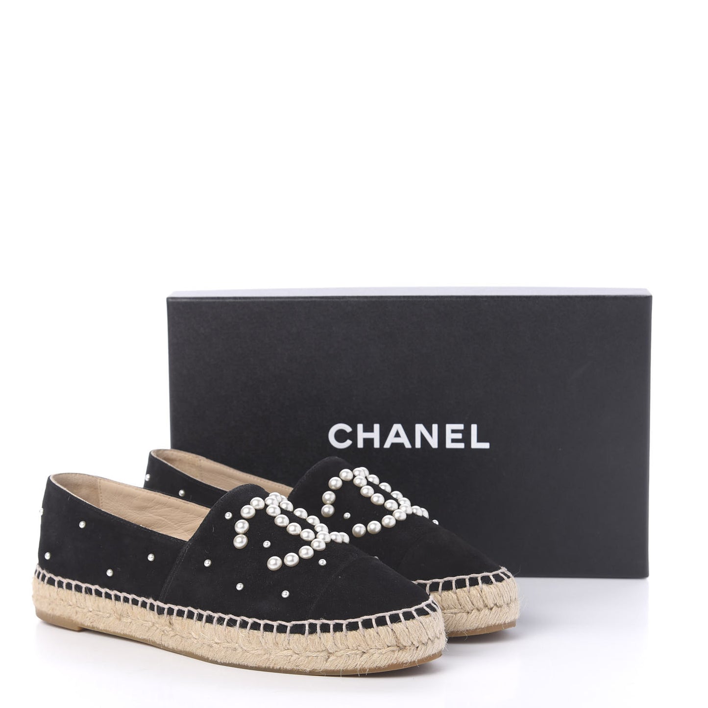 Suede Pearl CC Espadrilles 39 Black