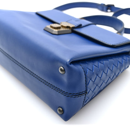 Bottega Veneta Nappa Small Piazza Bag Sapphire 8 of 8