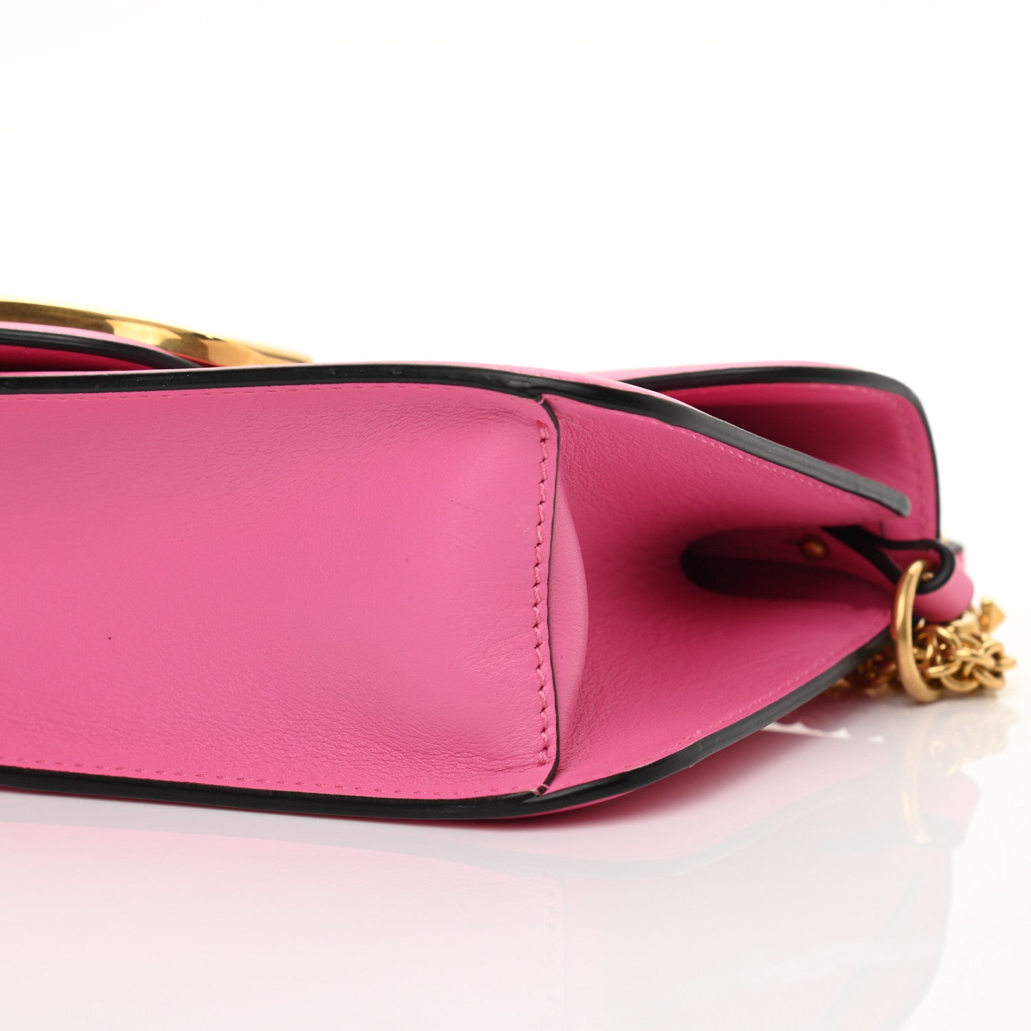 Valentino Garavani Calfskin Vlogo Loco Shoulder Bag Feminine Pink 9 of 9