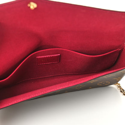 Louis Vuitton Monogram Pochette Felicie Chain Wallet Fuchsia 7 of 13