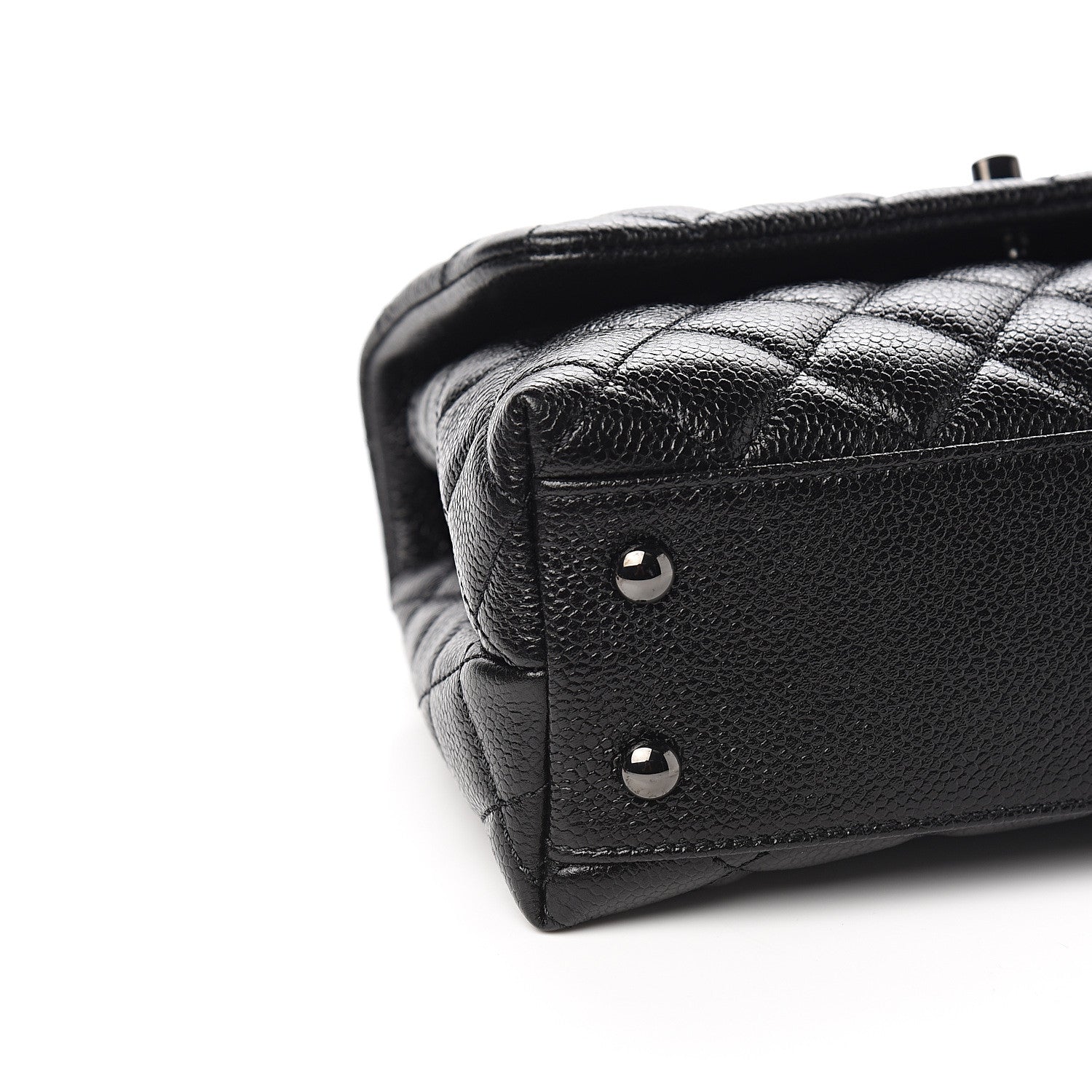 Chanel Caviar Quilted Mini Coco Handle Flap So Black 8 of 9