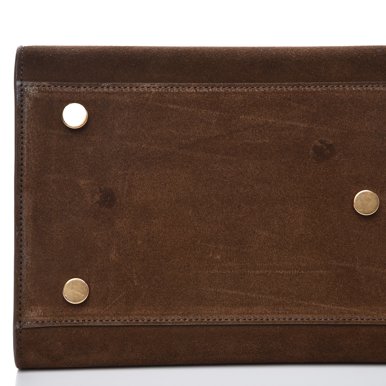 Saint Laurent Suede Calfskin Small Sac De Jour Military Brown 9 of 11