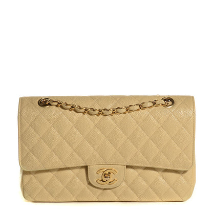 Chanel Caviar Quilted Medium Double Flap Beige Clair 1 of 7