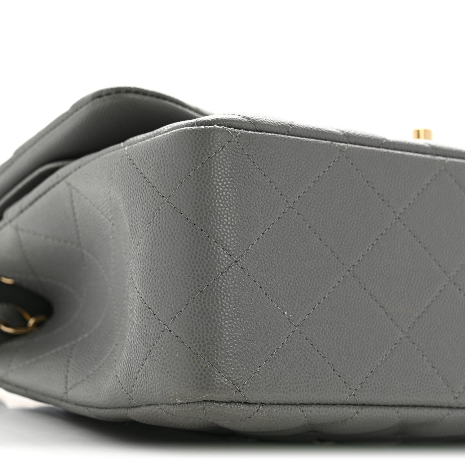 Chanel Caviar Quilted Jumbo Double Flap Grey 9 of 13