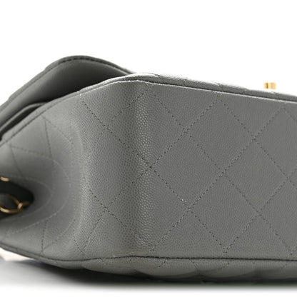 Chanel Caviar Quilted Jumbo Double Flap Grey 9 of 13