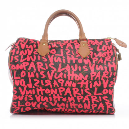 Louis Vuitton Monogram Graffiti Speedy 30 Fuchsia 1 of 7