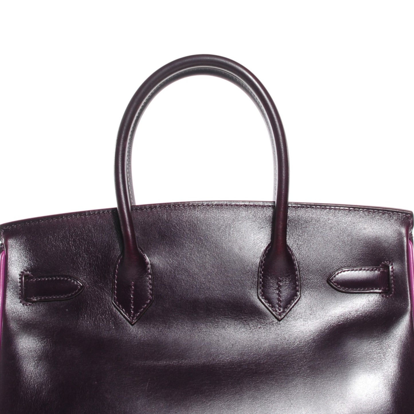 Box Bi-Color Birkin 30 Raisin Cyclamen
