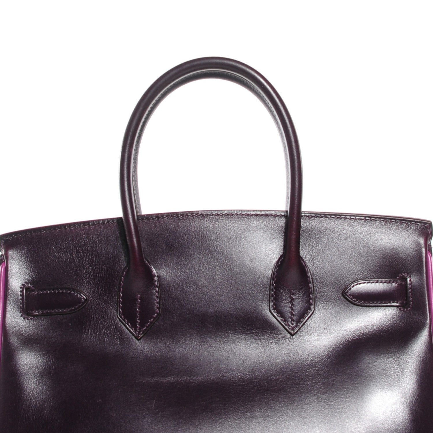 Hermes Box Bi-Color Birkin 30 Raisin Cyclamen 4 of 26