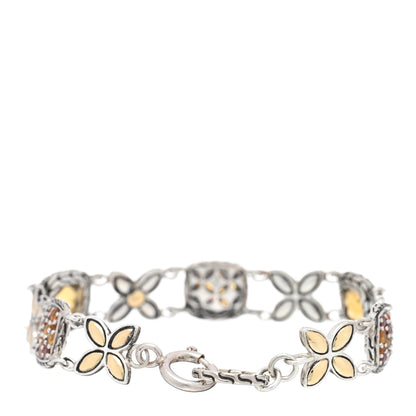 John Hardy Sterling Silver 18K Yellow Gold Citrine Garnet Batu Kawung Bracelet 2 of 3