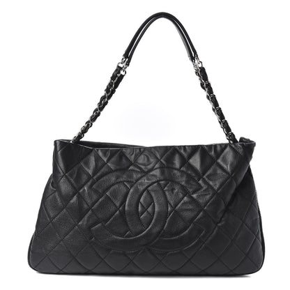 Chanel Caviar Quilted Expandable Zip Shoulder Bag Black 1 of 16