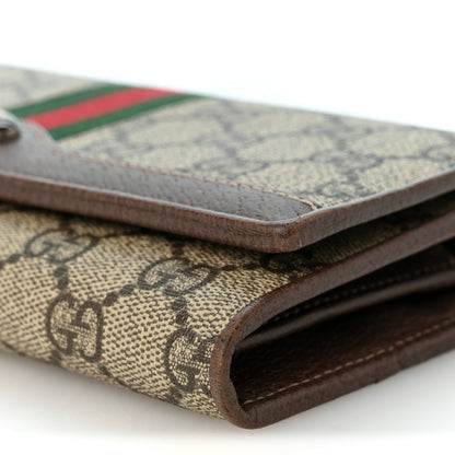 Gucci GG Supreme Monogram Web Ophidia Wallet On Chain Brown 10 of 10
