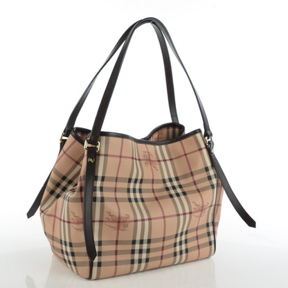 Burberry Haymarket Check Small Canterbury Tote Chocolate 3 of 8