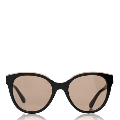 Chanel Acetate CC Butterfly Sunglasses 5414 Black Beige 2 of 10