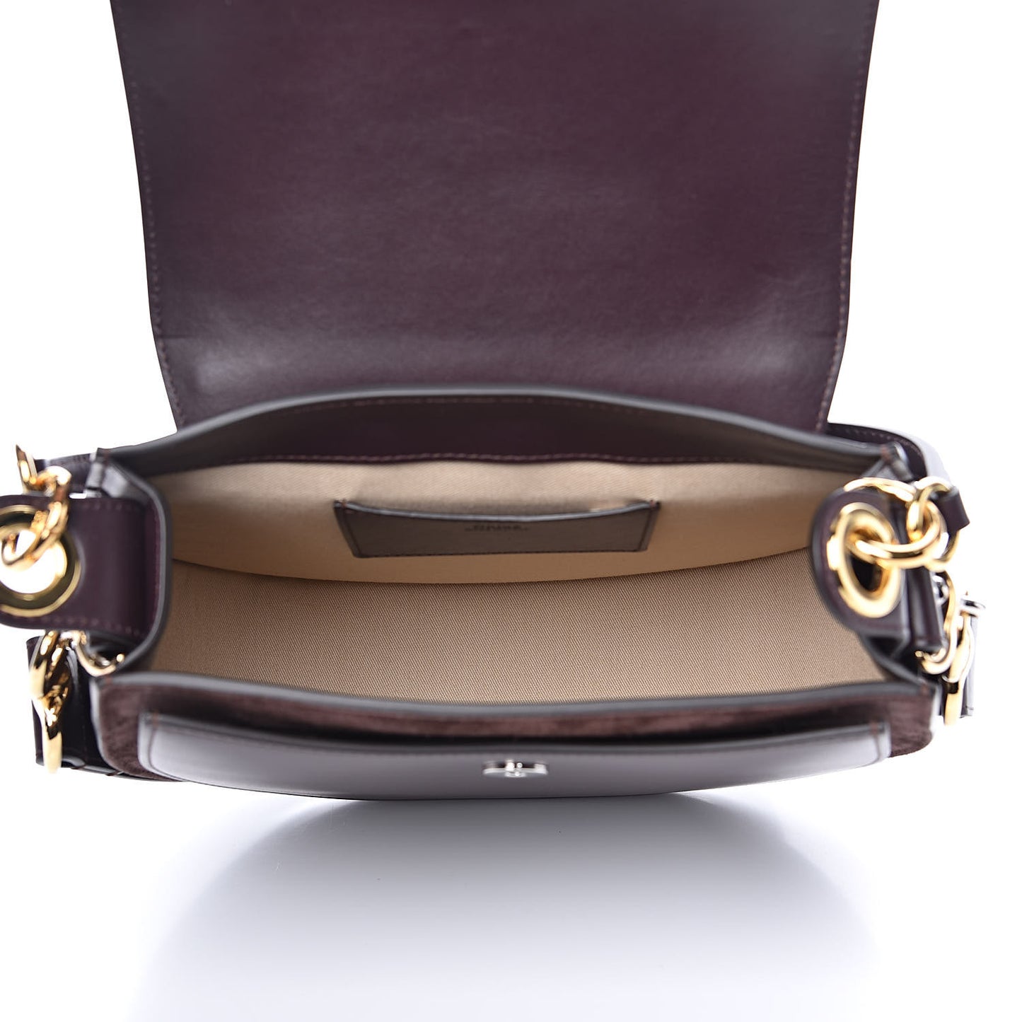 Calfskin Large Tess Bag Black Raisin