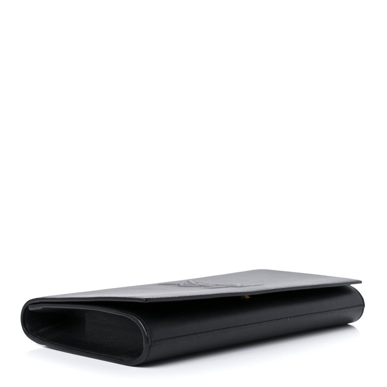 Saint Laurent Calfskin Monogram Large Belle De Jour Clutch Black 4 of 10