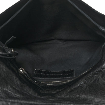 Balenciaga Agneau Silver Metallic Edge Hardware Envelope Clutch Black 7 of 12