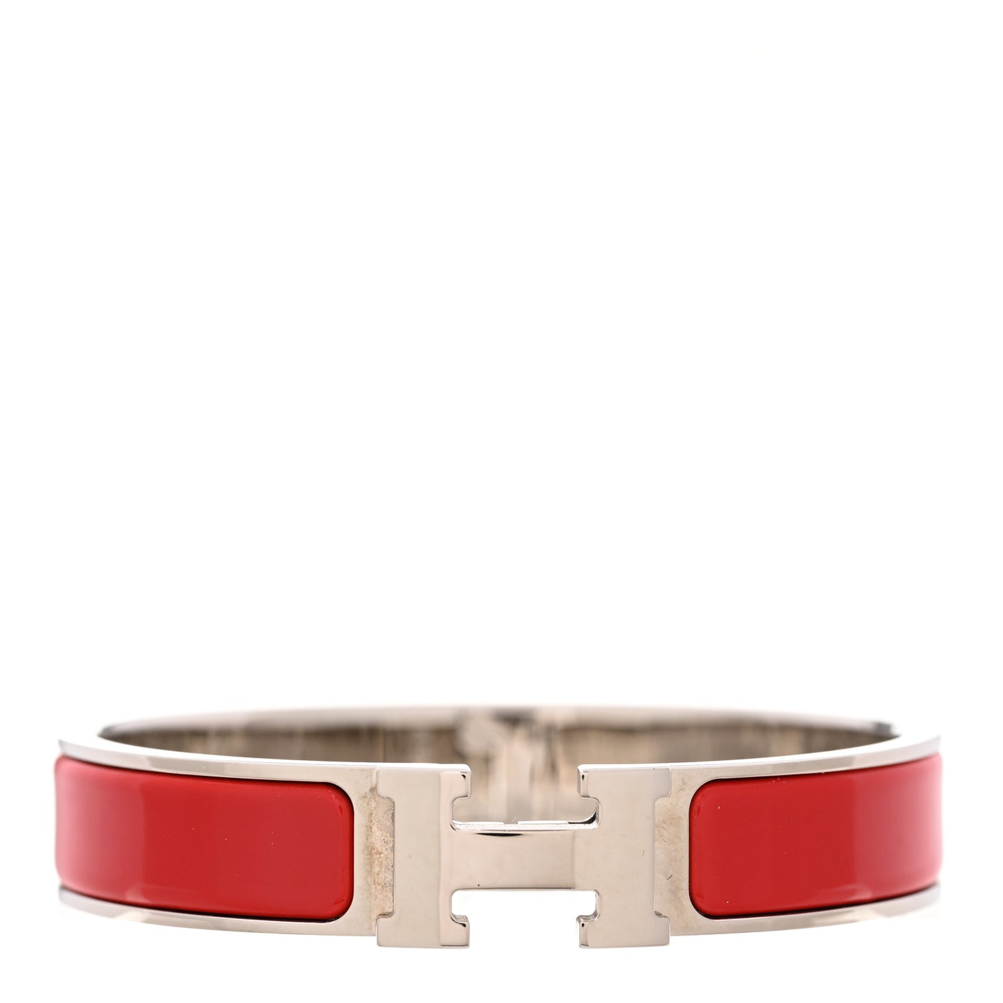 Enamel Narrow Clic Clac H Bracelet GM Rouge Vif