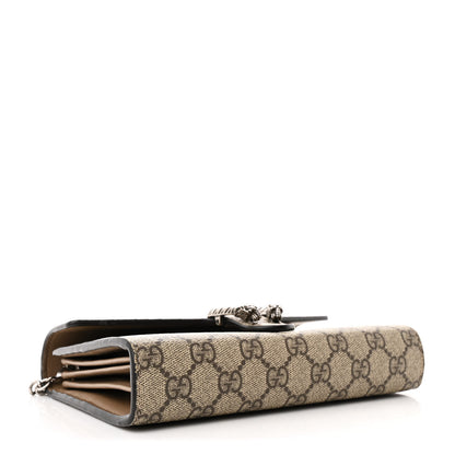 Gucci GG Supreme Monogram Mini Dionysus Chain Wallet Beige Taupe 4 of 12