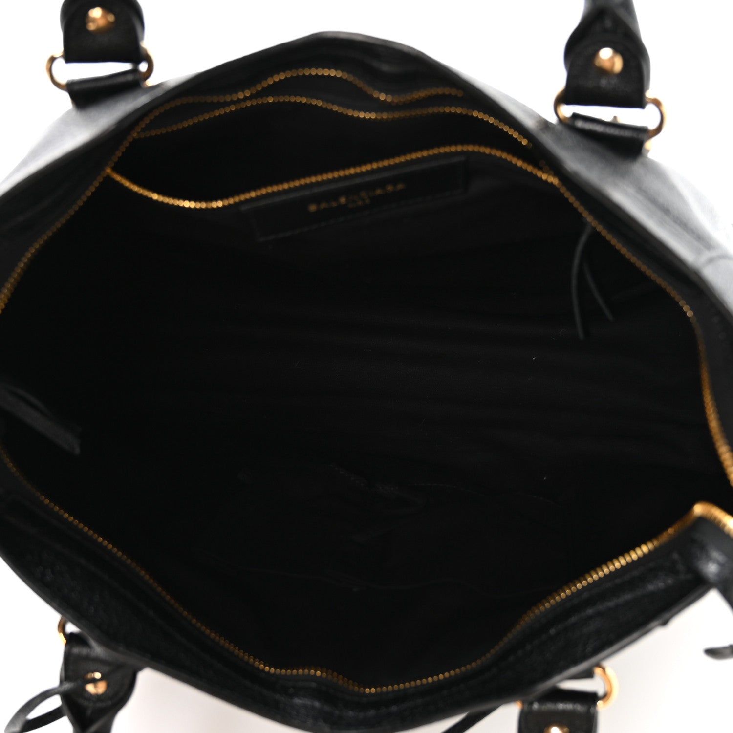 Balenciaga Chevre Gold Metallic Edge Hardware City Black 6 of 11