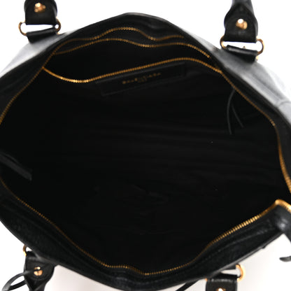 Balenciaga Chevre Gold Metallic Edge Hardware City Black 6 of 11