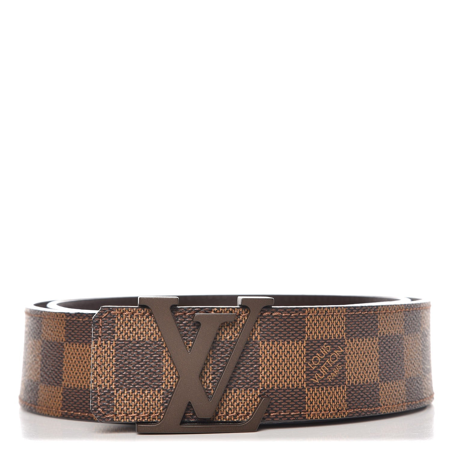 Louis Vuitton Damier Ebene 40mm LV Initiales Belt 95 38 1 of 8