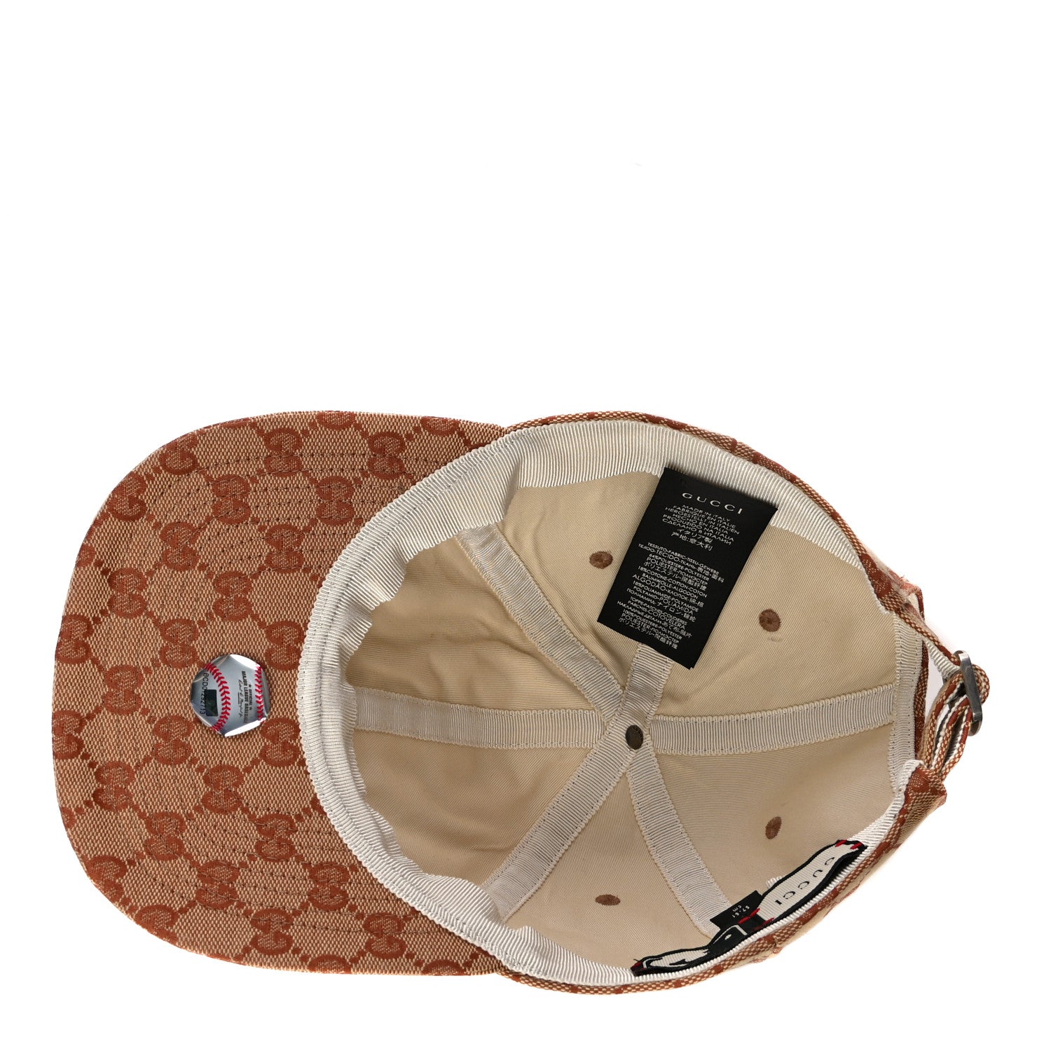 Gucci X MLB Monogram SF Giants Baseball Hat 57-61 Beige Ruggine 5 of 9