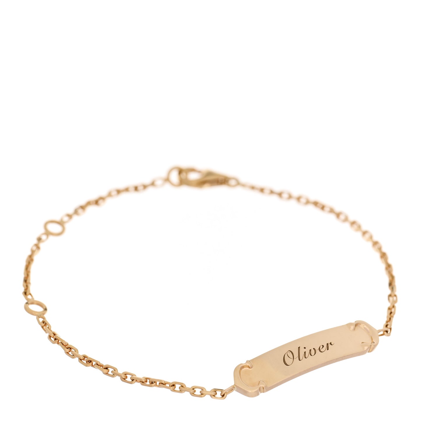 18K Yellow Gold ID Chain Bracelet