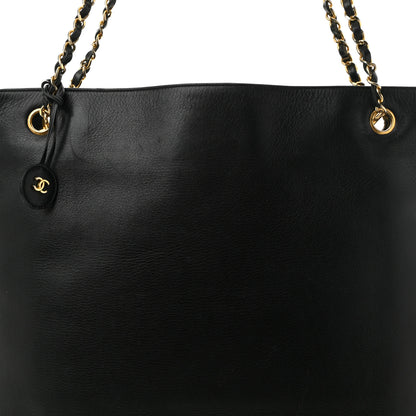 Chanel Lambskin Shopping Tote Black 9 of 12