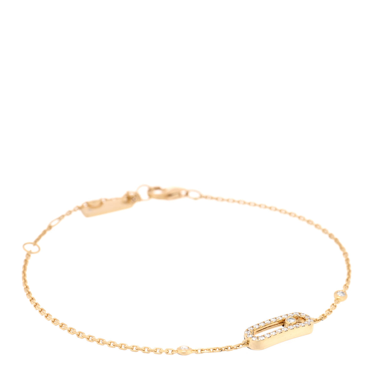 Messika 18K Yellow Gold Diamond Move Uno Pave Bracelet 1 of 3