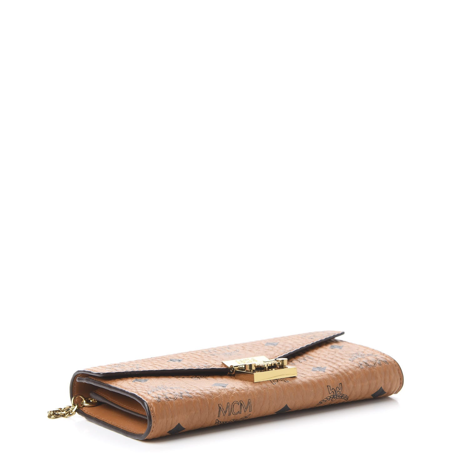 MCM Visetos Large Patricia Wallet On Chain Cognac 3 of 9