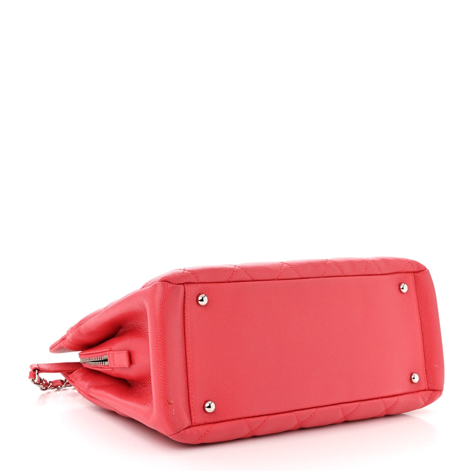 Chanel Caviar Quilted Timeless CC Soft Tote Coral 4 of 11
