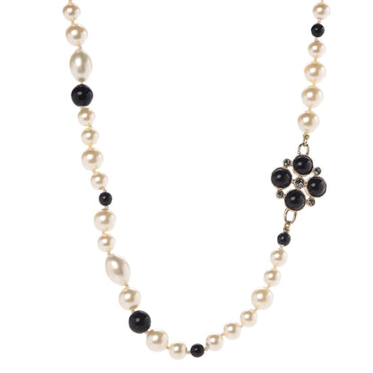 Chanel Pearl Enamel Gripoix CC Necklace 1 of 4