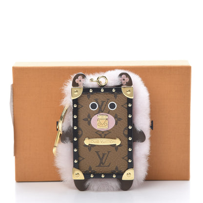 Louis Vuitton Mink Fur Reverse Monogram Eye-Trunk Bear Bag Charm Key Holder 5 of 5